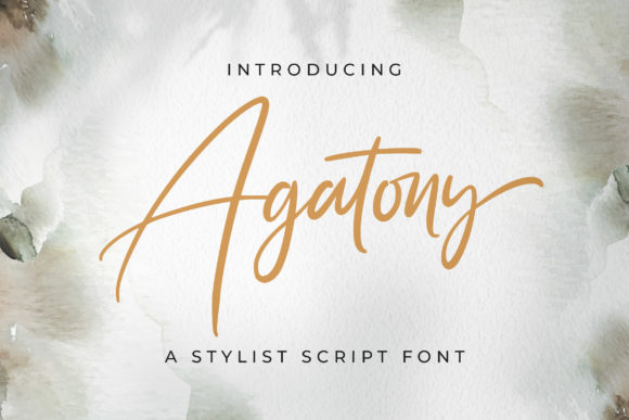 Agatony: A Refined Script Font for Elegant Design