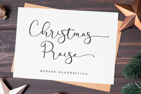 Christmas Praise Font for Web Design