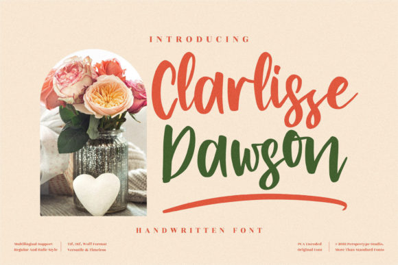Clarissa Dawson: A Script Font for Elegant Design