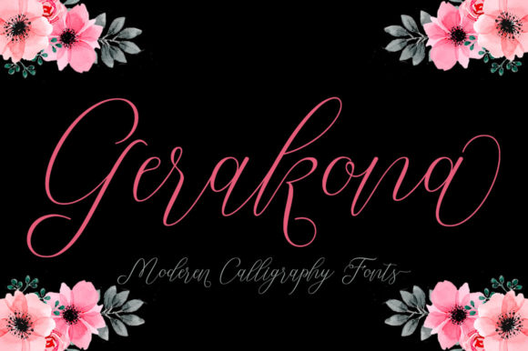 Gerakona: A Elegant Script Font for Web Design