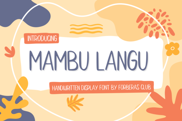 Mambu Langu: A Handwritten Font for Crafters