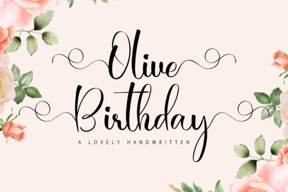 Olive Birthday Font Review