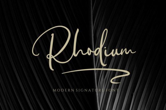 Rhodium: A Script Font for Elegant Web Design